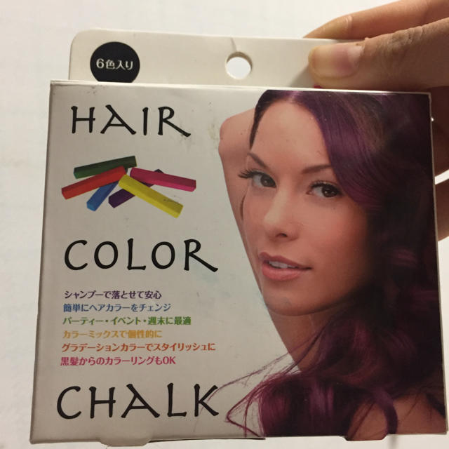 ヘアカラーチョーク 6色入り コスメ/美容のヘアケア/スタイリング(カラーリング剤)の商品写真