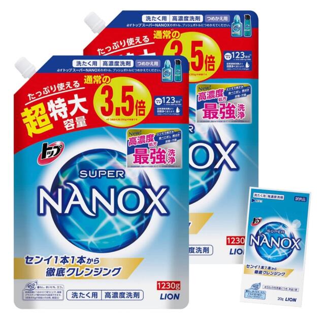トップ スーパーナノックス 洗濯洗剤 液体 詰め替え超特大1230g×2個セットの通販 by なな's shop|ラクマ トップ スーパーナノックス 洗濯洗剤 液体 詰め替え超特大1230g×2個セットの通販 by なな's shop|ラクマ