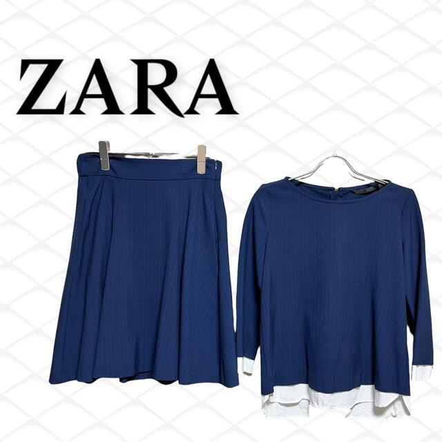 ZARA(ザラ)の408. ZARA ストライプセットアップスカート レディースのワンピース(その他)の商品写真