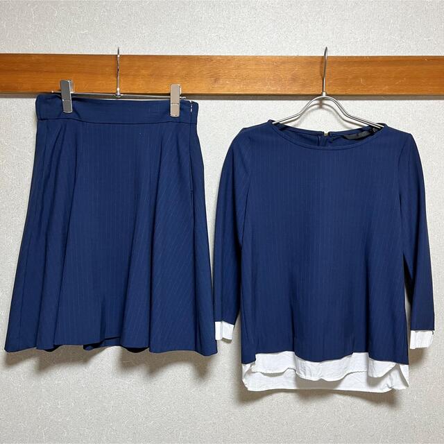 ZARA(ザラ)の408. ZARA ストライプセットアップスカート レディースのワンピース(その他)の商品写真