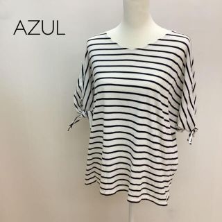 アズールバイマウジー(AZUL by moussy)のアズール★ボーダーリボン結び Tシャツ★ドルマン(Tシャツ(半袖/袖なし))