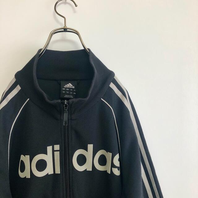 adidas(アディダス)の古着　アディダス　フルジップジャージ　Ｌ　スリーライン　フロッキープリント メンズのトップス(ジャージ)の商品写真