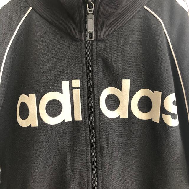 adidas(アディダス)の古着　アディダス　フルジップジャージ　Ｌ　スリーライン　フロッキープリント メンズのトップス(ジャージ)の商品写真