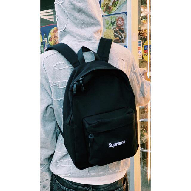 supreme Canvas Backpack BLACK