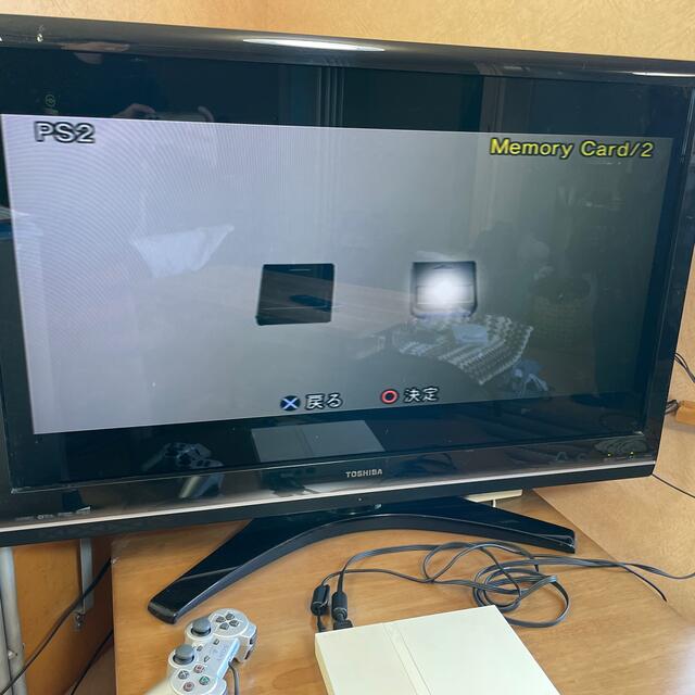 PlayStation2(プレイステーション2)のPlayStation2 薄型70000本体セット　ジャンク品 エンタメ/ホビーのゲームソフト/ゲーム機本体(家庭用ゲーム機本体)の商品写真