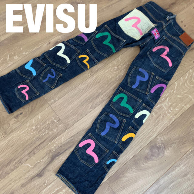 EVISU(エビス)のエヴィス　evisu ヴィンテージ　メニーポケット デニム　パンツ メンズのパンツ(デニム/ジーンズ)の商品写真