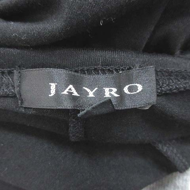 JAYRO(ジャイロ)のジャイロ カットソー フレンチスリーブ ボートネック レイヤード M 黒 ■MO レディースのトップス(カットソー(半袖/袖なし))の商品写真