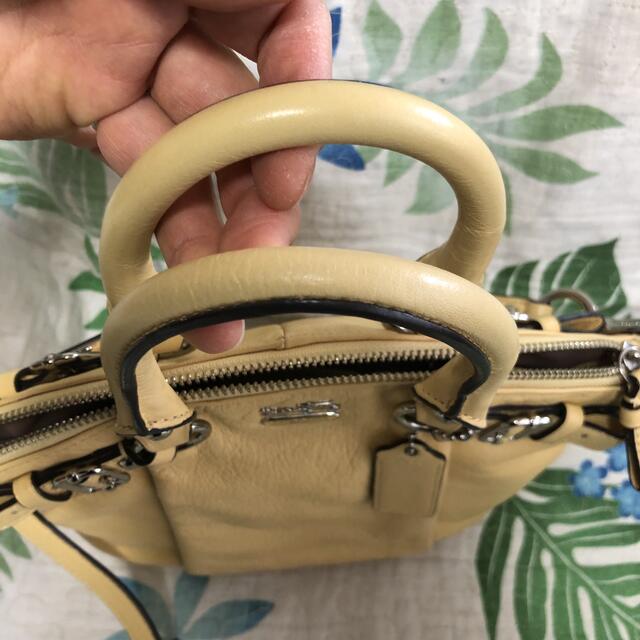 お値下げ！お早い方優先！美品☆正規品・COACH 可愛いイエロー2wayバック 4