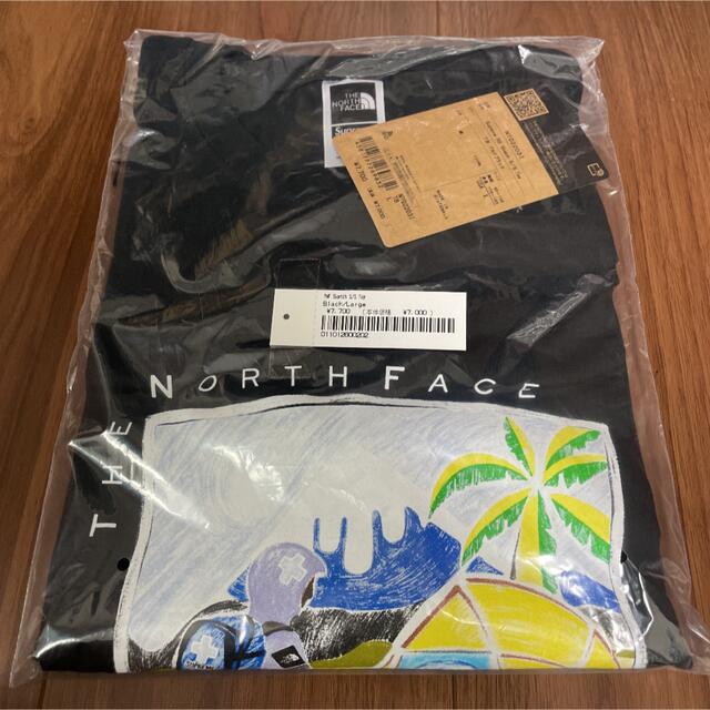 supreme TNF Sketch s/s Top L 黒 キムタク
