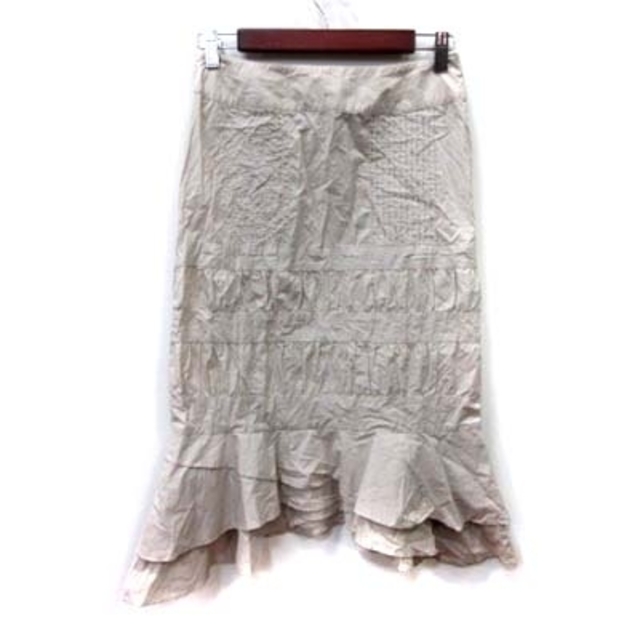 DES PRES(デプレ)のデプレ マーメイドスカート ティアード ミモレ ロング 0 ベージュ レディースのスカート(ロングスカート)の商品写真