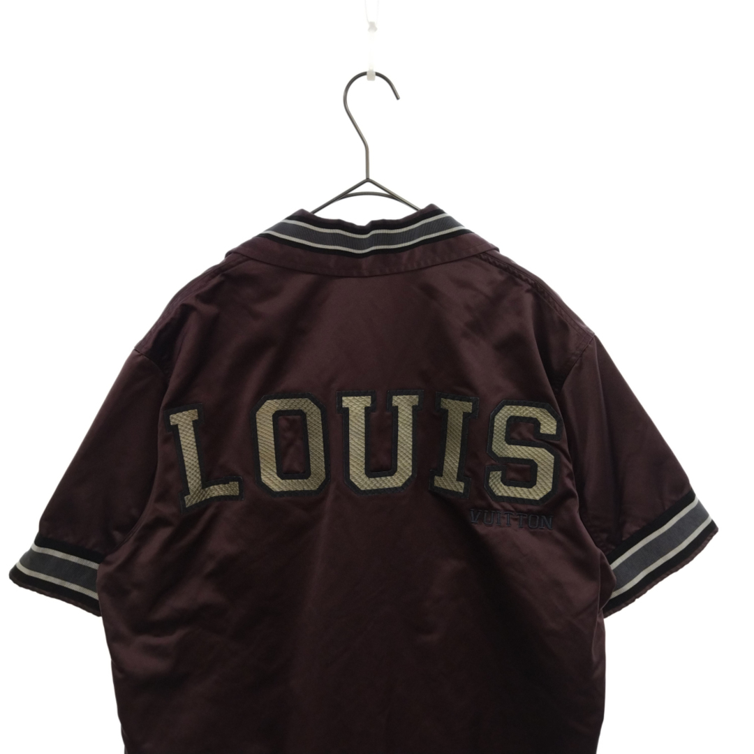 LOUIS VUITTON ルイヴィトン 18AW Satin Warm-Up Baseball Shirt hfs60wgxc サテン  ウォームアップベースボール半袖シャツ ボルドー