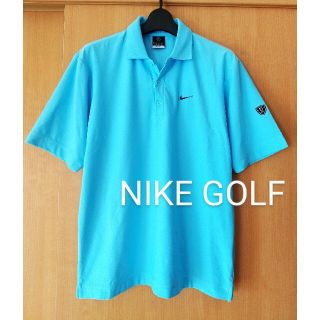 ナイキ(NIKE)のNikeGolf★DryFit鮮やか水色ポロシャツメンズ男性(ウエア)