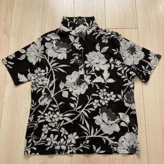 新品‼︎ ブラウン 花柄トップス(カットソー(半袖/袖なし))