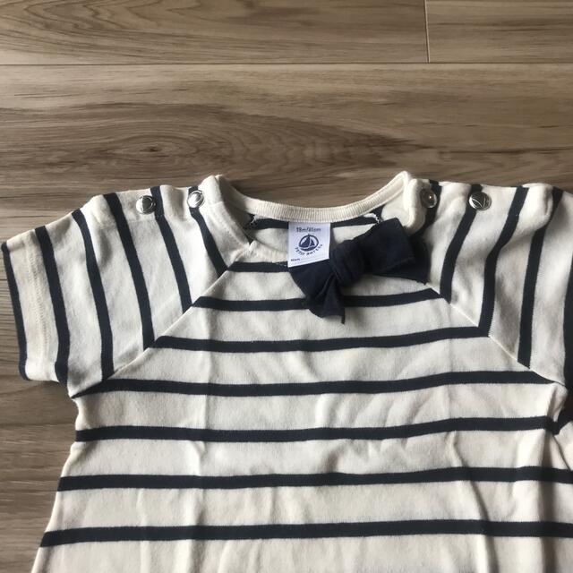 PETIT BATEAU(プチバトー)のプチバトー18M ボーダーカットソー キッズ/ベビー/マタニティのキッズ服男の子用(90cm~)(Tシャツ/カットソー)の商品写真