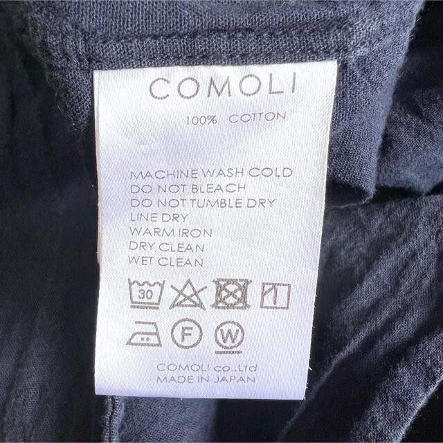 COMOLI(コモリ)の希少★COMOLI コモリ バンドカラー ベタシャンバンドカラーシャツ ネイビー メンズのトップス(シャツ)の商品写真