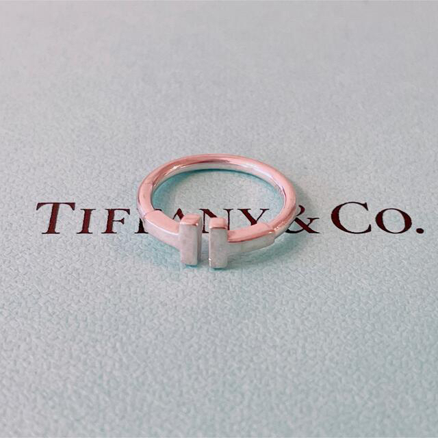 TIFFANY&Co. Tワイヤー ダイヤ  リング・指輪 K18WG