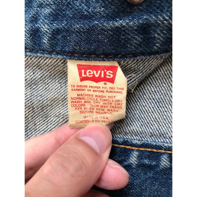 Levi's(リーバイス)の【専用】levi's 90s ヴィンテージ　38  デニム　USA製 メンズのジャケット/アウター(Gジャン/デニムジャケット)の商品写真