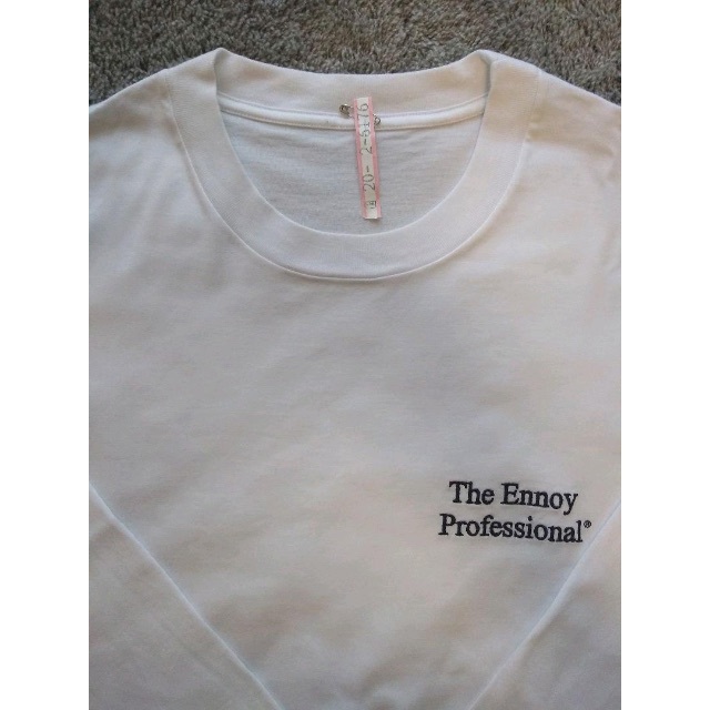 Ennoy Professional L/S TEE WHITE / NAVY - Tシャツ/カットソー(七分