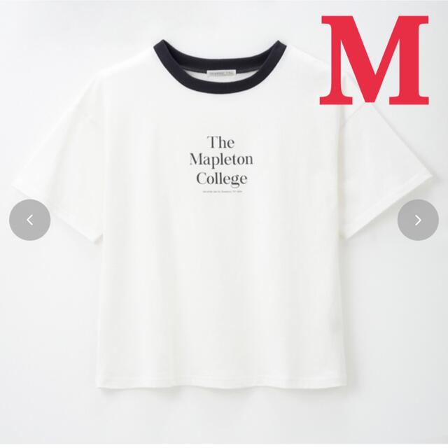 しまむら(シマムラ)のterawear emu リンガーロゴＴシャツ クリーム Ｍ レディースのトップス(Tシャツ(半袖/袖なし))の商品写真