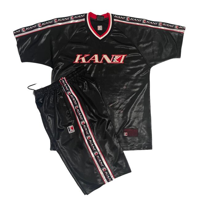 公式の店舗 Karl Kani - 90s 古着　karl kani カールカナイ　セットアップ　ゲームシャツ Tシャツ+カットソー(半袖+袖なし)