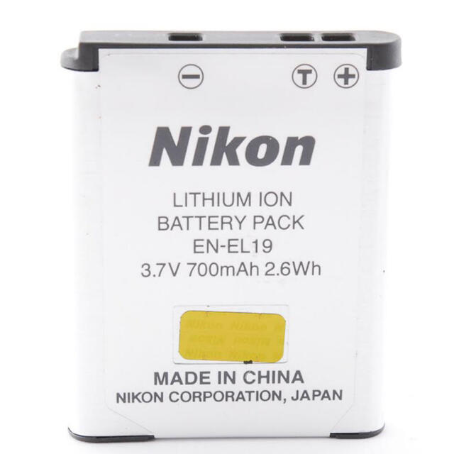 Nikon(ニコン)のNIKON ニコン純正バッテリー EN-EL19 スマホ/家電/カメラのスマートフォン/携帯電話(バッテリー/充電器)の商品写真