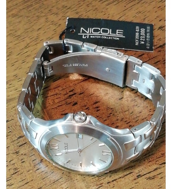 NICOLE(ニコル)のN33　新品・未使用　ニコル　クォーツ時計　新品電池　稼働品　日付つき メンズの時計(腕時計(アナログ))の商品写真