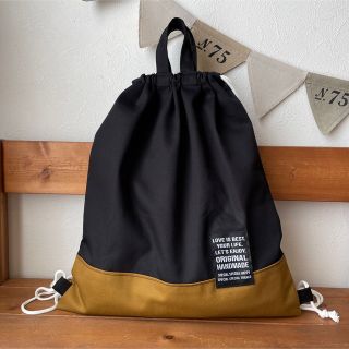 sima様専用　ブラックブラウン　2点　ハンドメイド(体操着入れ)