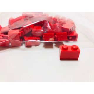 レゴ(Lego)の【新品未使用】レゴ　LEGO ブロック　1x2 レッド　赤　100個(知育玩具)