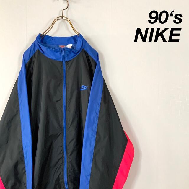 美品】90's 銀タグ NIKE マルチカラー ナイロンジャケット XL