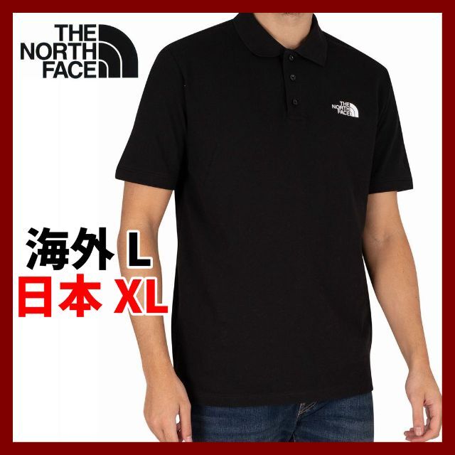 ノースフェイス 半袖 ポロシャツ CALPINE POLO 黒 Lサイズ