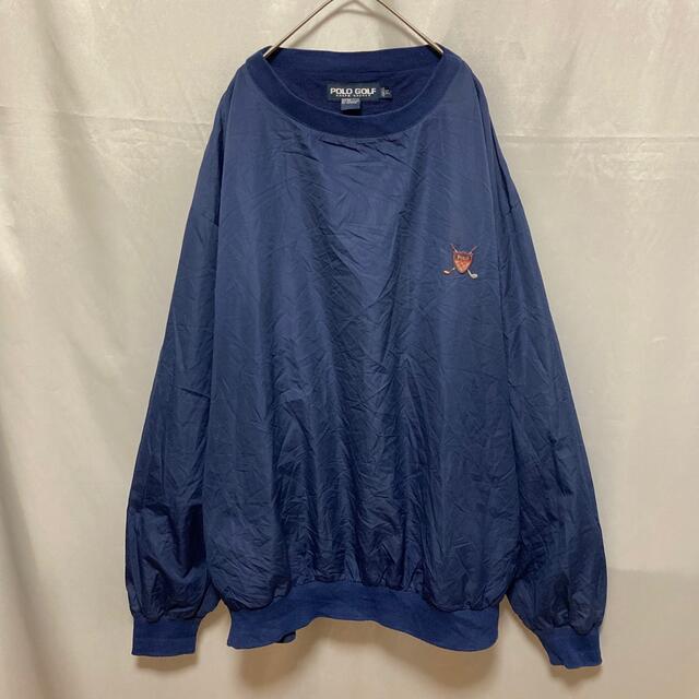 POLO GOLF ラルフローレン ナイロンプルオーバー ネイビー XL