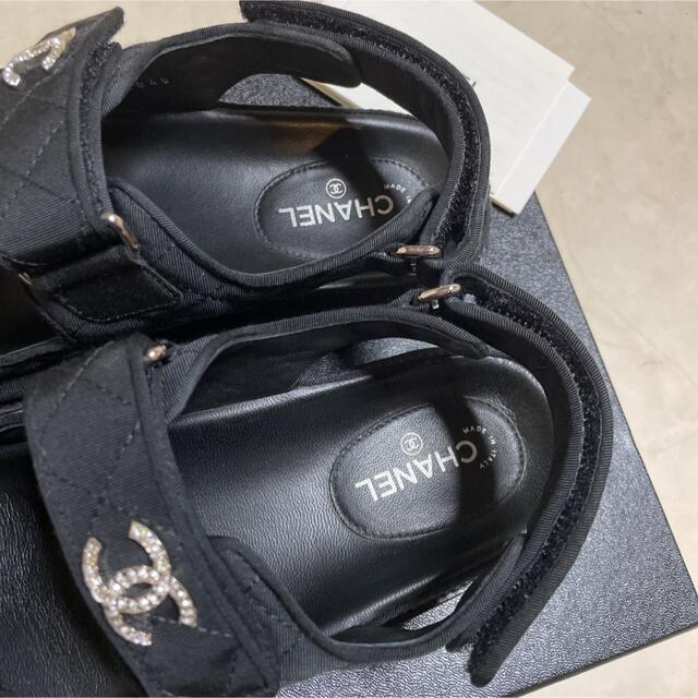CHANEL サンダル ブラック サイズ37 CHANEL サンダル ブラック サイズ37
