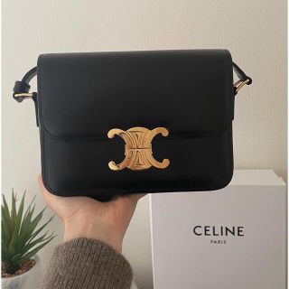 【美品】 CELINE セリーヌ　ティーン　トリオンフバッグ　ブラック