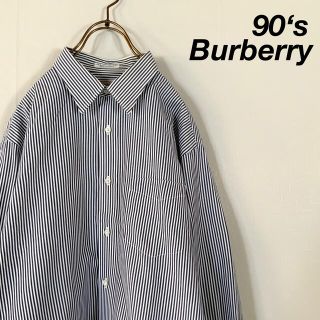 バーバリー(BURBERRY)の美品 90‘s Burberry バーバリー ストライプ ドレスシャツ(シャツ)