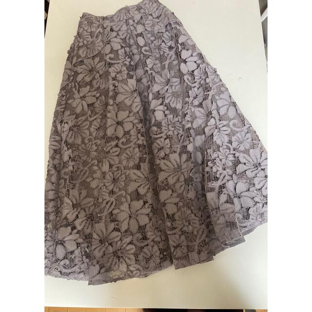 Ameri VINTAGE  ANTHESIS LACE SKIRTパープル 1