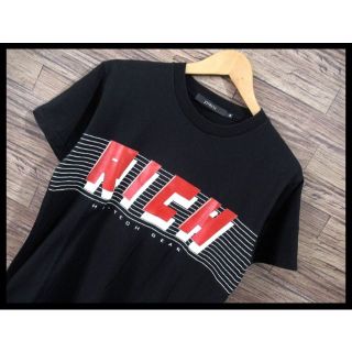 ジョイリッチ(JOYRICH)のG② ジョイリッチ ハイテック ビッグ ロゴ ボーダー 半袖 Tシャツ M 黒(Tシャツ/カットソー(半袖/袖なし))