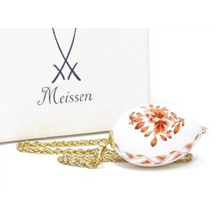 マイセン　陶器　ネックレス　エッグモチーフ　卵　Meissen