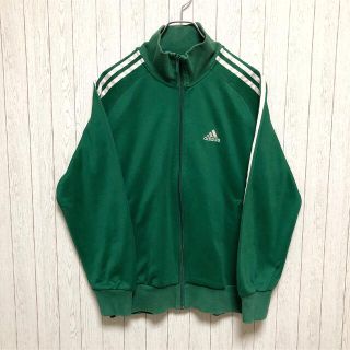 アディダス(adidas)のadidas アディダス トラックジャケット ジャージ グリーン 古着(ジャージ)