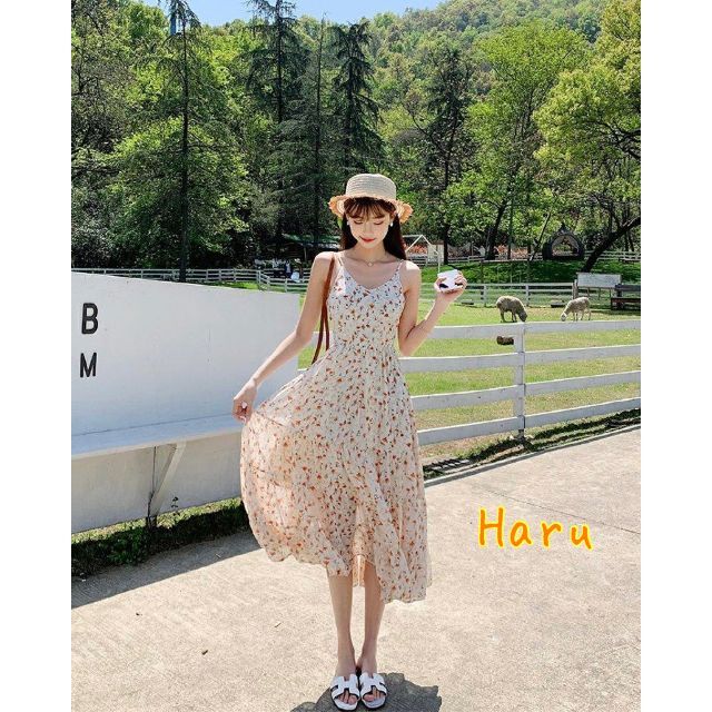 『新品未使用』レディース花柄キャミソールワンピース　夏服　可愛い　Haru