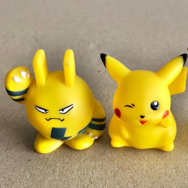 初代ポケモン ピカチュウ エレキッド フィギュア 指人形 3点セット 当時物