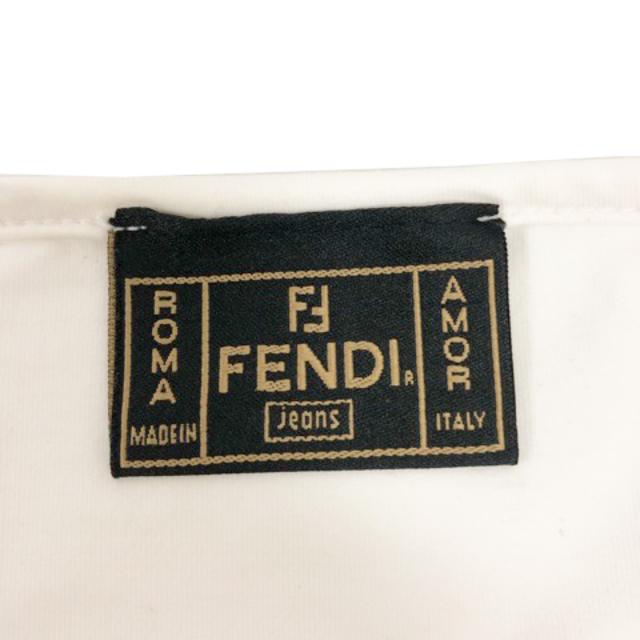 フェンディ FENDI Tシャツ Vネック ロゴ プリント 英字 40 ☆AA ...