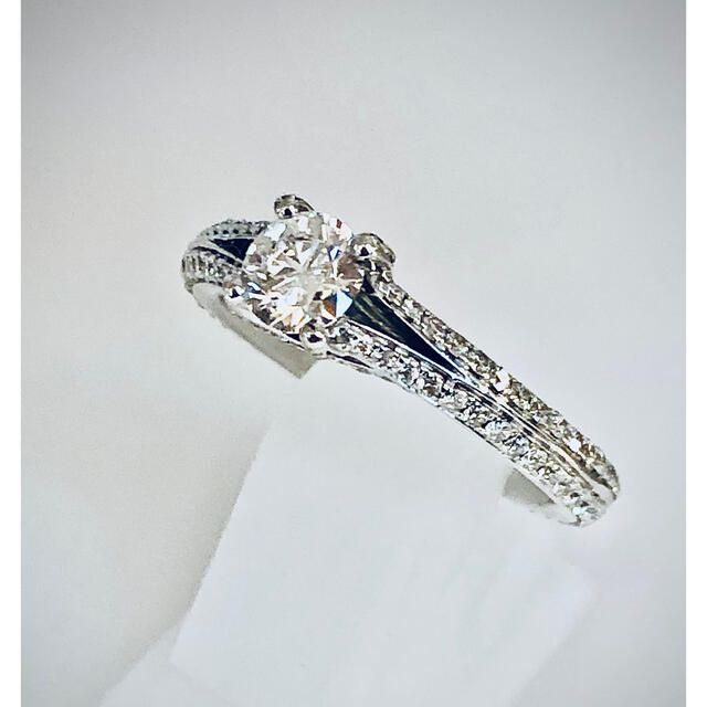 【新品】ダイヤモンドリング(K18WG)GIA鑑定書付き レディースのアクセサリー(リング(指輪))の商品写真