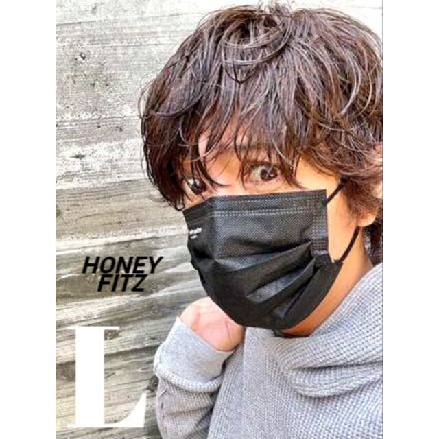 L キムタク着 HONEY FITZ ワッフルパーカー