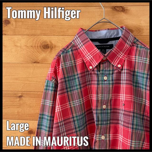 TOMMY HILFIGER(トミーヒルフィガー)の【Tommy Hilfiger】長袖シャツ ボタンダウン チェック柄 US古着 メンズのトップス(シャツ)の商品写真