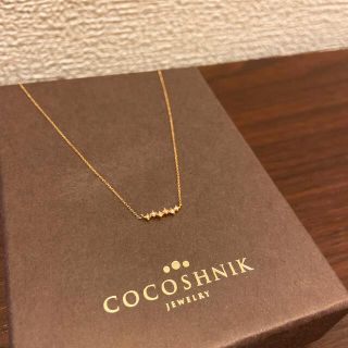 ココシュニック(COCOSHNIK)の18金　ランダムセッティング ダイヤモンド6石ネックレス(ネックレス)