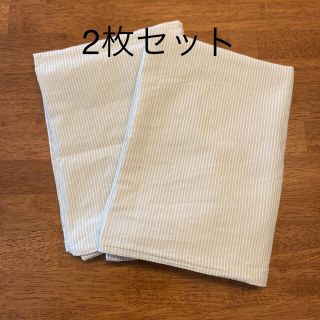 ムジルシリョウヒン(MUJI (無印良品))の無印良品　洗いざらしまくらカバー　2枚セット　ベージュ　50×70(シーツ/カバー)