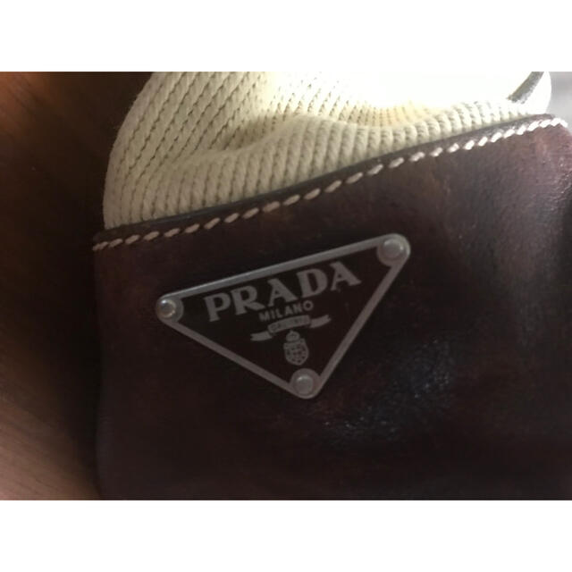 PRADA キャンバス×レザーバッグ