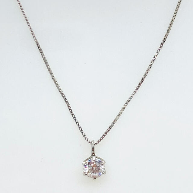 Pt900/850  1粒 ダイヤモンド ネックレス  D:0.20ct