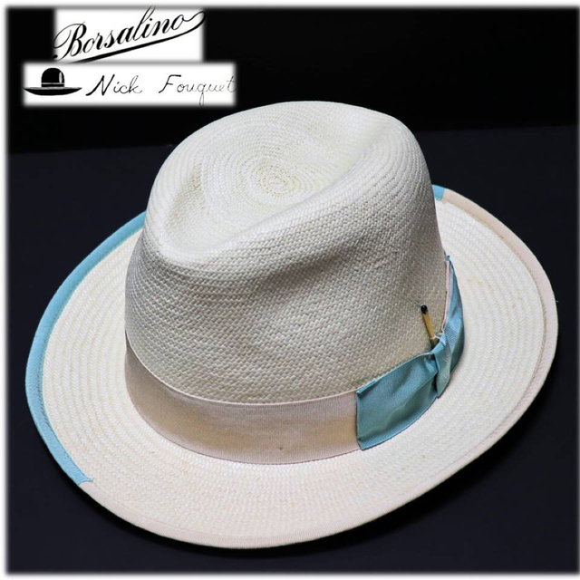 Borsalino ボルサリーノ　パナマ　ハット　ビンテージ　帽子　パナマハットPanamaExt