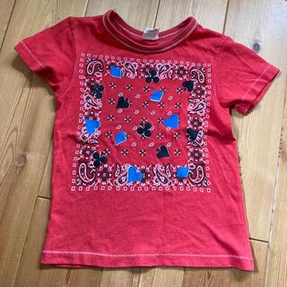 ジャンクストアー(JUNK STORE)のJUNK STORE Tシャツ 半袖　130cm 赤 バンダナ柄 トランプ柄(Tシャツ/カットソー)